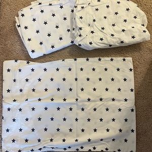 Toddler Bed sheet set - Navy Blue stars